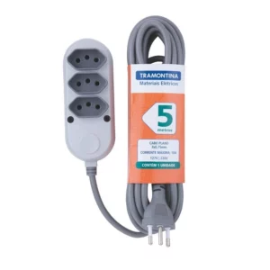 Extensão Múltipla com 3 Tomadas 5m 2p+t 10a 250v - Tramontina